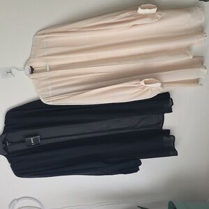 Black and Cream Sheer Open Cardigans